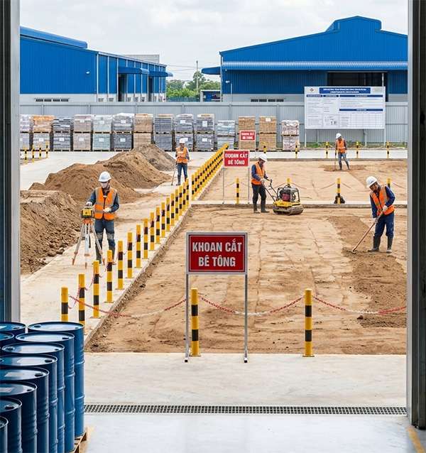 Khoan Cắt Bê Tông Khu Công Nghiệp Gò Dầu